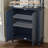 77" Tall Bookshelf with Cabinet, Freestanding Storage Cabinet with Solid Wood Legs, Retro Bookcase-1315302418