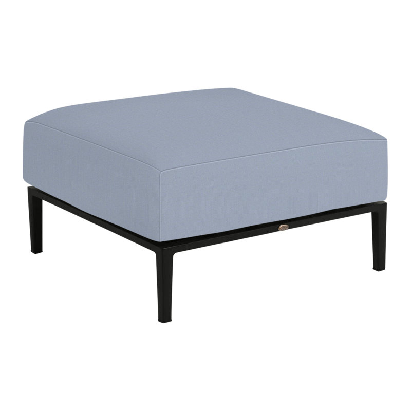 Repose-pieds Havana, Sunbrella® ‑ Arbor Chambray colombe, Chalk/Natural Cane, Welt/Standard fill