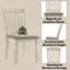 Chaise d'appoint Fedele en tissu brun clair et finition crème (ensemble de 2)