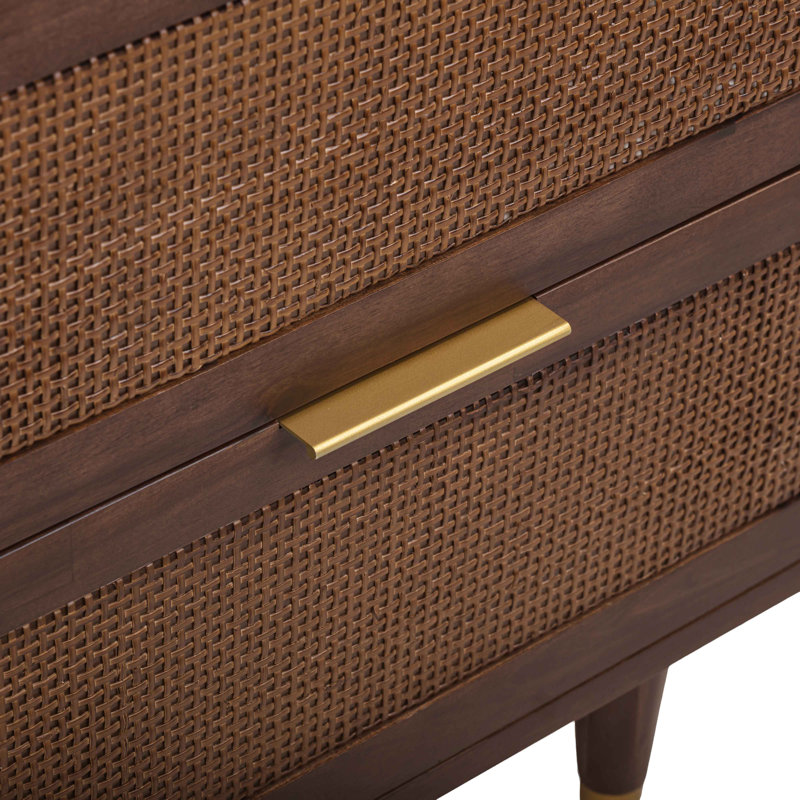 Sierra Dark Chocolate Brown 2 Drawer Nightstand, Dark Chocolate Brown