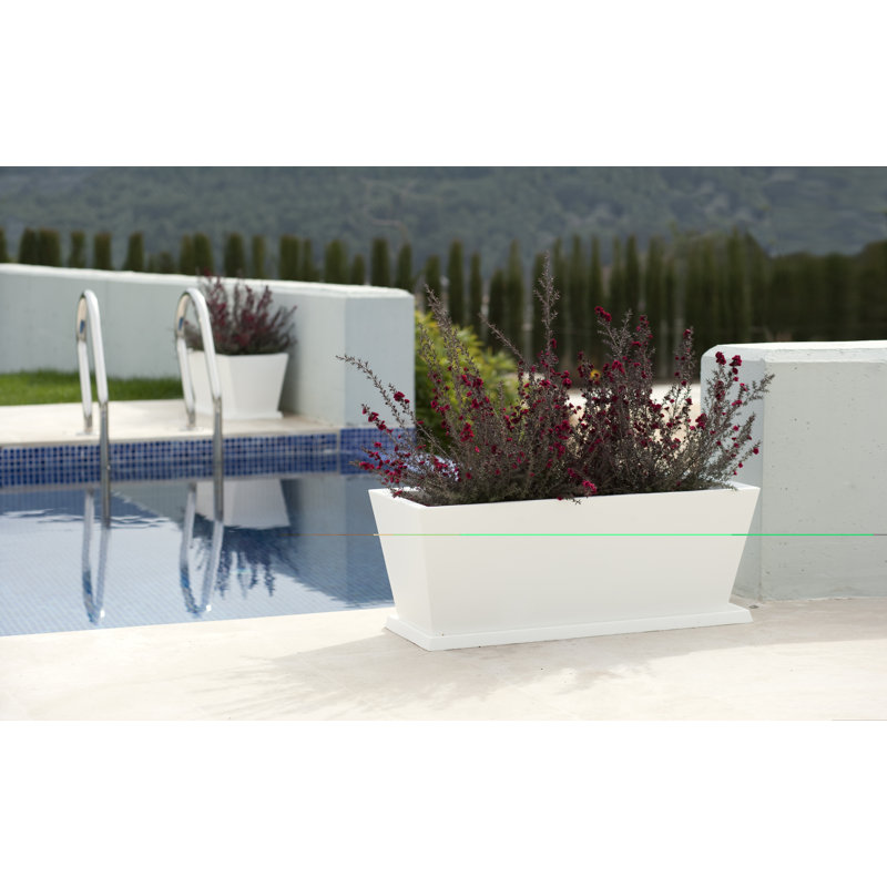 Conic Resin Planter Box, 15.75" H x 39.25" W x 15.75" D, Ice