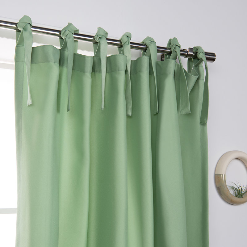 Arusyak Outdoor Tie Top Curtain, Forest
