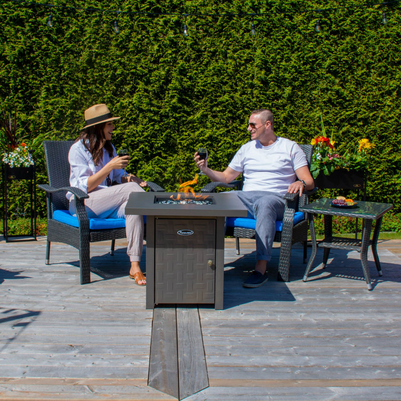 Foyer de table en acier au propane