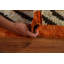 Tapis tribal orange marocain noué à la main 7 x 10