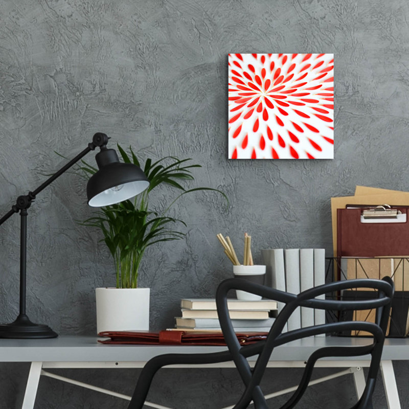 «Red Petals 02» par Tom Quartermaine, H 12 po x l 12 po x P 0,13 po