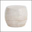 Table d'appoint extérieure / intérieure en béton léger, finition ovale en travertin pour une touche élégante et durable-713626481