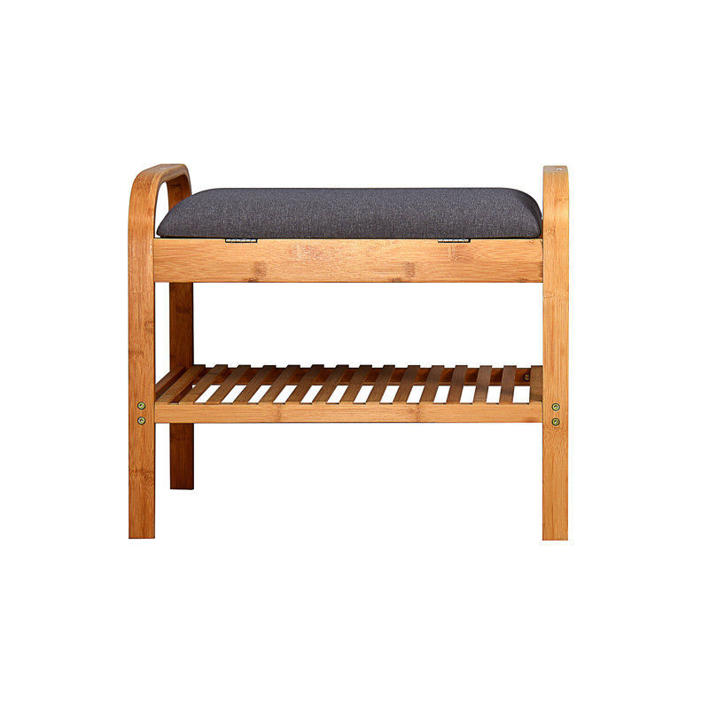 Marbury Bamboo Storage Bench, 23" H x 13" W x 20" D