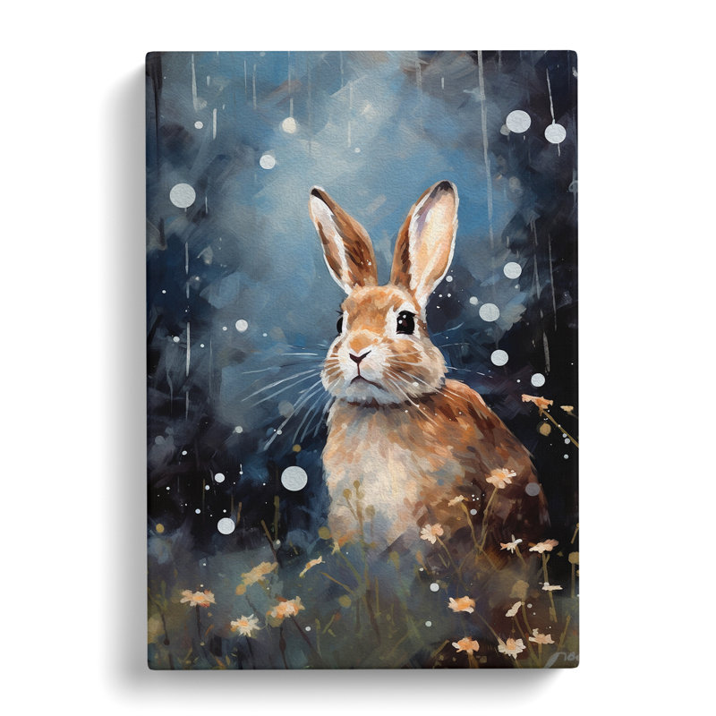Rabbit Impressionism No.2 - Wrapped Canvas, 76cm H x 50cm W x 3cm D