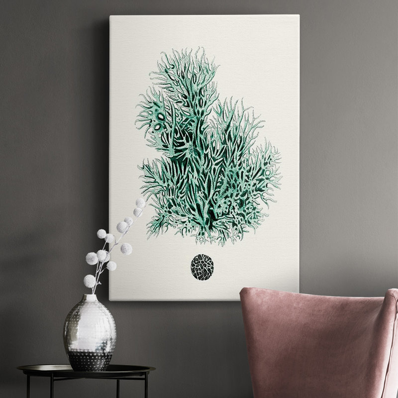 Corail antique V sur toile, H 27 po x l 18 po x P 1 po