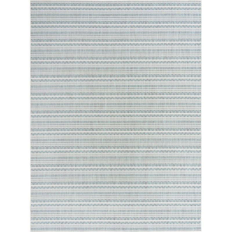 Tapis d'extérieur scintillant bleu clair, Rectangle 9 pi x 12 pi