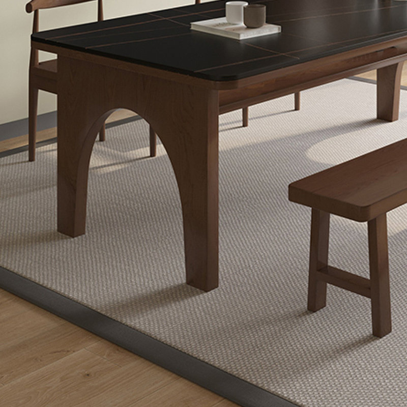 Table de salle à manger Pursifull, Noir, Brun, L 27,56 po x L 55,12 po