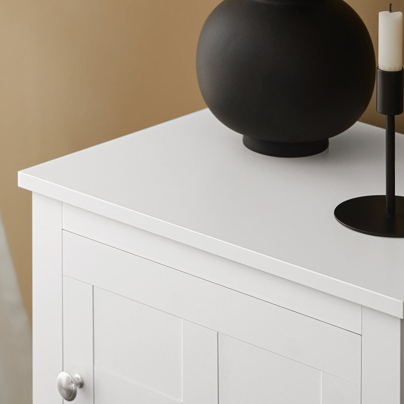Bujold 45cm W Manufactured Wood Bedside Table, White