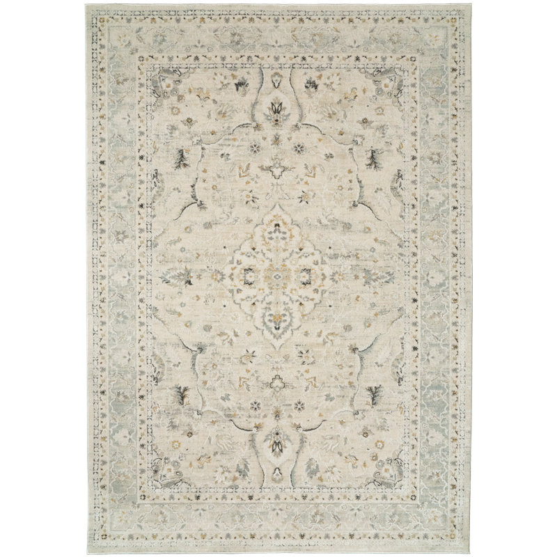 ANNALISE 6.7X9.6 7605-105 CREAM/BLUE, Rectangle 6'7" x 9'6"