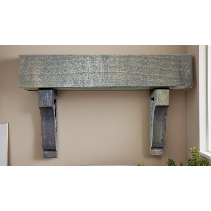 Poplar Floating Shelves W/Corbels, 15" H x 40" W x 8" D