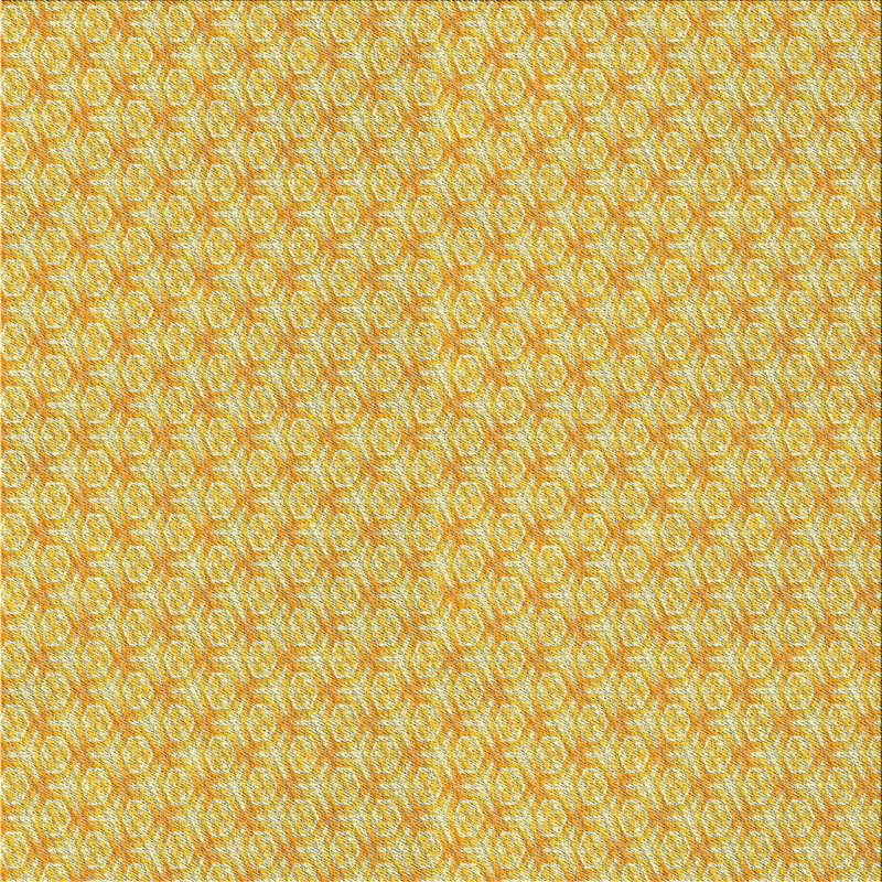 Tapis jaune tissé à la machine, Carré 4 pi