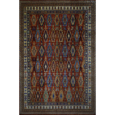 Geometric Burgundy Serapi 11'11 x 17'11"