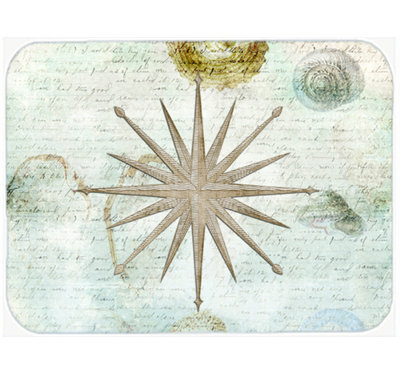 Caroline's Treasures Shells Navigation Star Glass Cutting Board