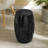 Solar Side Table | Modern Outdoor End Table for Patio, Garden, Deck, Black-1816305161