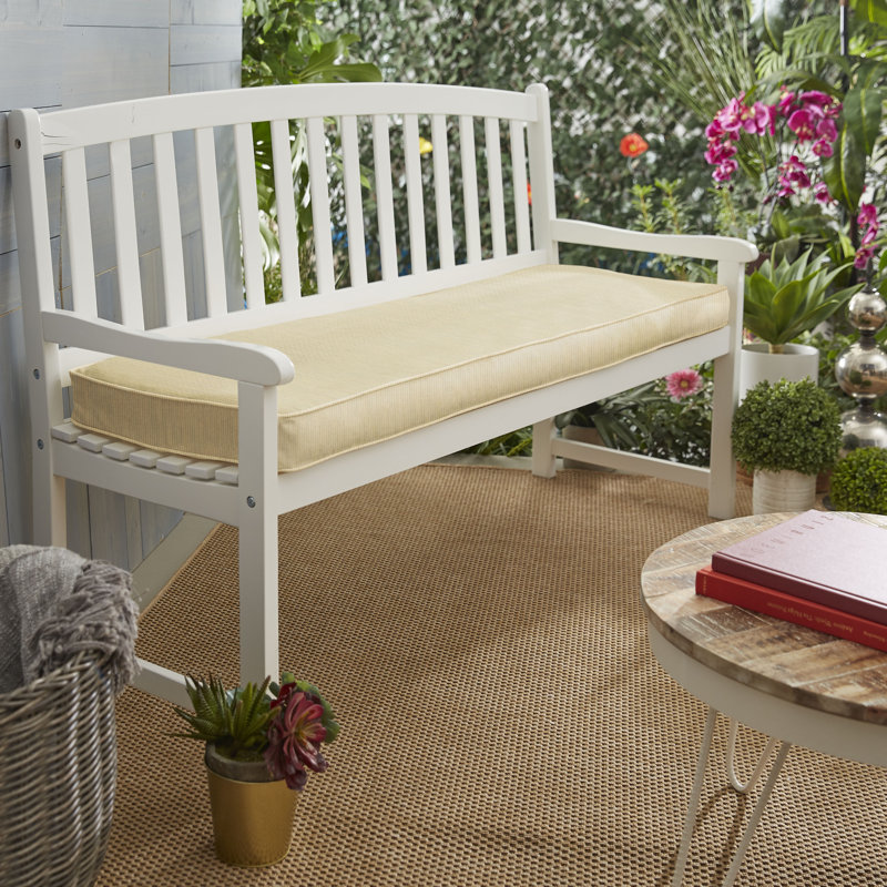 Coussin de banc d'extérieur Charton Sunbrella, L 45 po x P 18 po, Palette sable Sunbrella®
