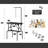 Dog Grooming Table,Foldable Pet Grooming Tables With Adjustable Arm,Clamps,Nooses, Mesh Tray