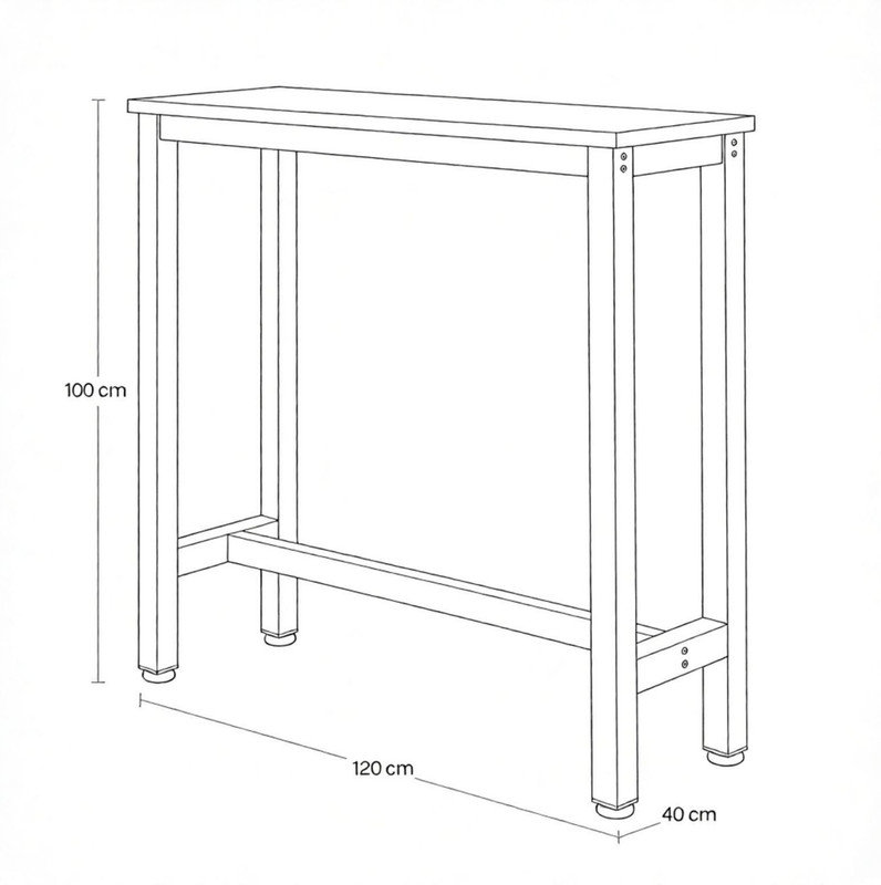 Metal Base Dining Table, White