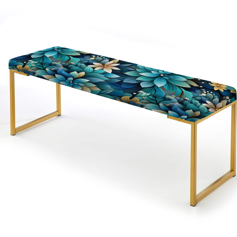 Médiation avec réflexion intérieure guidée - Banc rembourré floral doré