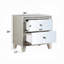 Table de chevet de style moderne, 2 tiroirs, façade en miroir, finition champagne, bois et composite, l 26 po x P 17 po H 26 po, table de chevet à installation rapide pour la chambre à coucher, rangement facile à assembler