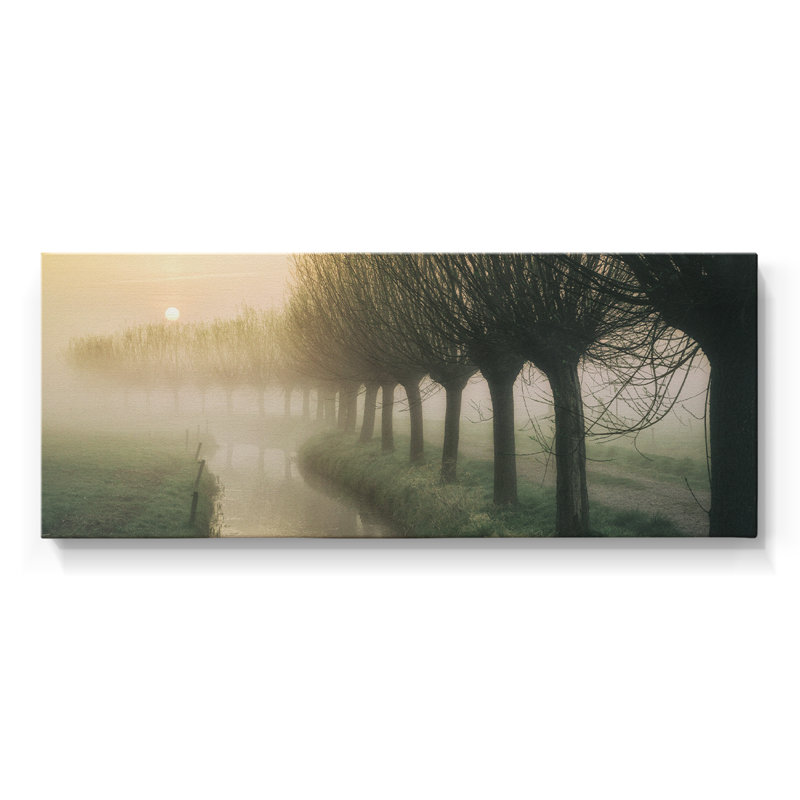 Saule - Toile tendue avec châssis - Prêt à accrocher, H 12 po x l 30 po