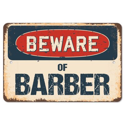Adhésif décoratif Barber_Beware Of Barber