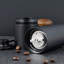 Moulin à café manuel avec meules en acier inoxydable, manivelle portable pour grains de café, conception usinée par commande numérique par ordinateur compacte pour un usage domestique