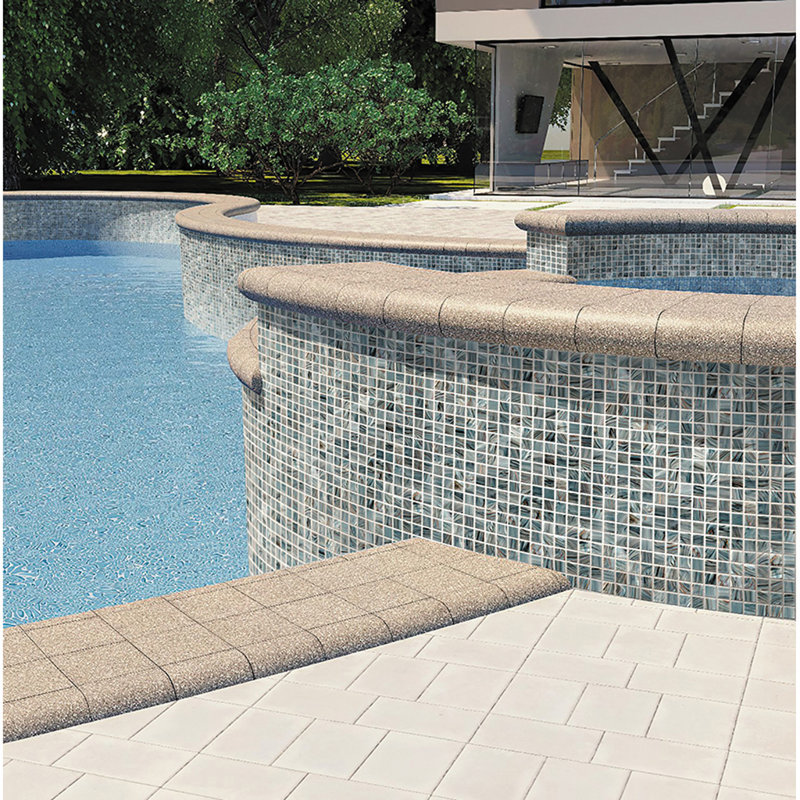 Celestial 0.8" x 0.8" Glass Grid Mosaic Wall & Floor Tile, Wine Pink