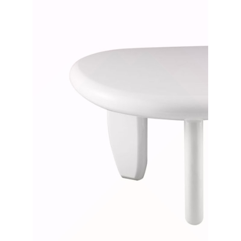Table de bout blanche ultrabrillante