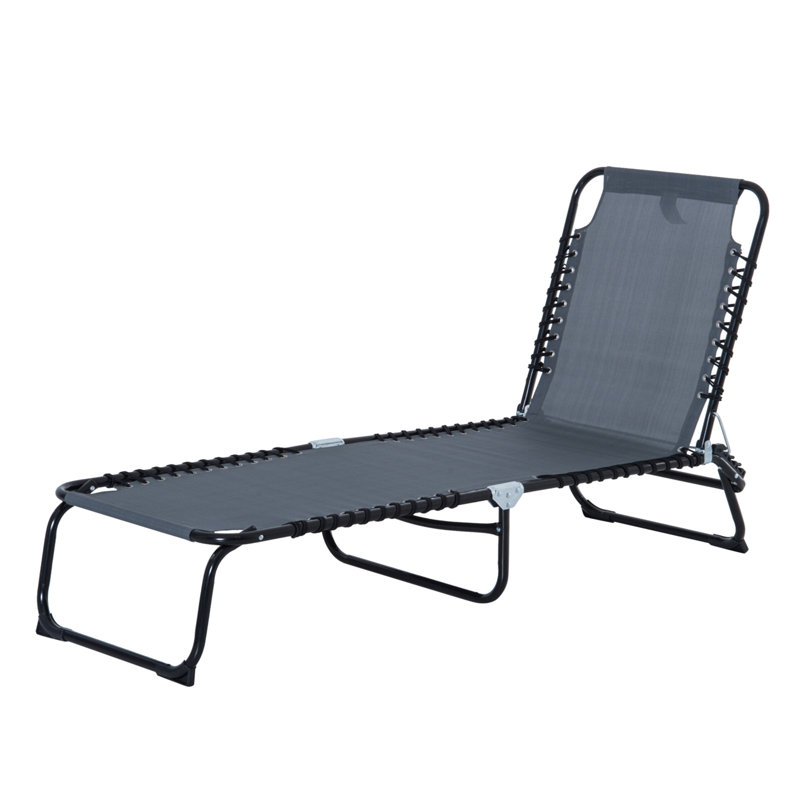 Aymelia 197cm Long Reclining Single Chaise, Grey