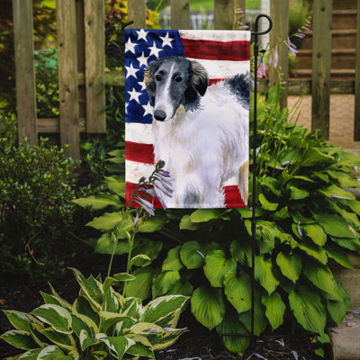 2 côtés en polyester de 2 côtés american drapeau de jardin