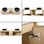 Ensemble de meuble-lavabo double mural 72 po avec lavabo en céramique et tablettes Greythor, ensemble de meuble-lavabo double 72 po avec plateau en pierre reconstituée-2114854932-2123716343