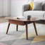 Table basse en rotin blanc avec tiroir - Table d'appoint peu encombrante pour la chambre à coucher du salon