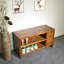 Banc de rangement pour chaussures en bois massif 6 paires Yumu