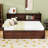 Full Size Wooden Daybed with Ample Storage
