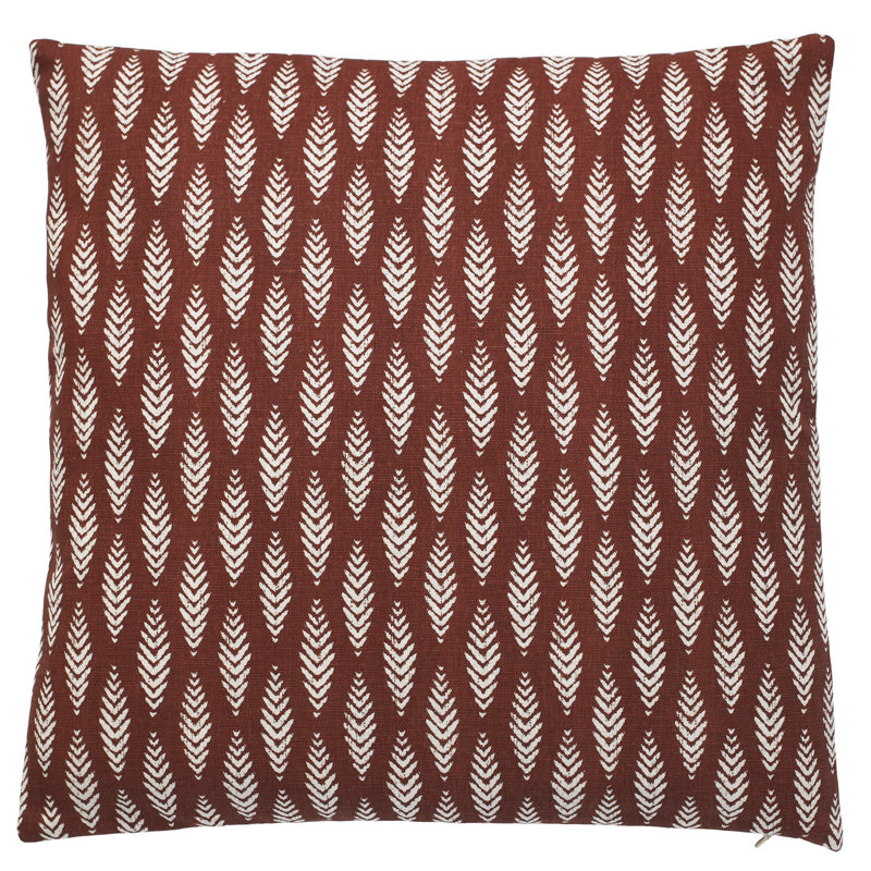 Coussin décoratif, Brun, H 22 po x l 22 po x P 4 po