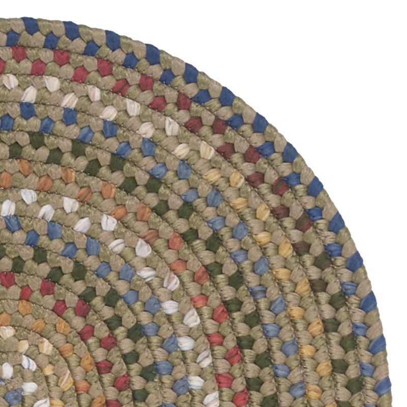 Tapis brun / rouge Doliya, Rond 12 pi