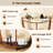 2-Tier Half Moon Entryway Glass Console Table