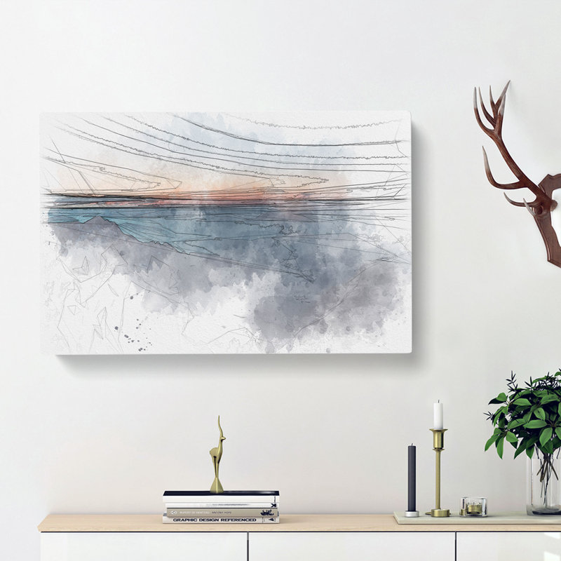Sunset Over Mojstrovka In Slovenia - Wrapped Canvas Painting, 40cm H x 60cm W x 4cm D