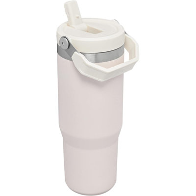 30Oz Insulated Stainless Steel Bottle With Handle, 2 Lids, Leakproof & BPA-Free