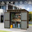 6X4 Ft Metal Shed - Lockable Double Door, Waterproof For Garden, Backyard, Lawn, Sloping Roof, Ventilation, Construction Outdoor Storage Tool House With Backyard & Ventilation Vent