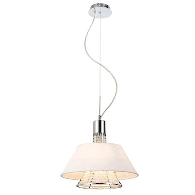 2 - Light Polished Chrome Cone Pendant