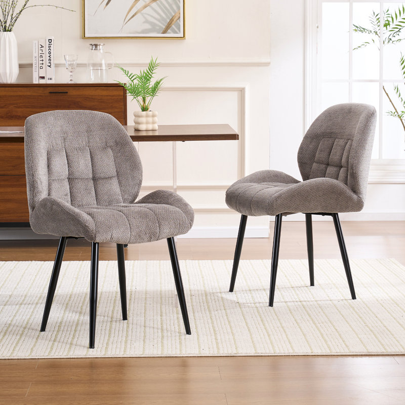 Chaise d'appoint rembourrée Comfort Stabilité Chenille, Gris