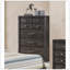 Commode en bois gris foncé 1Pc
