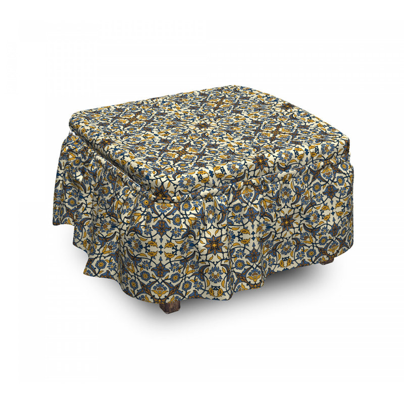 Box Cushion Ottoman Slipcover