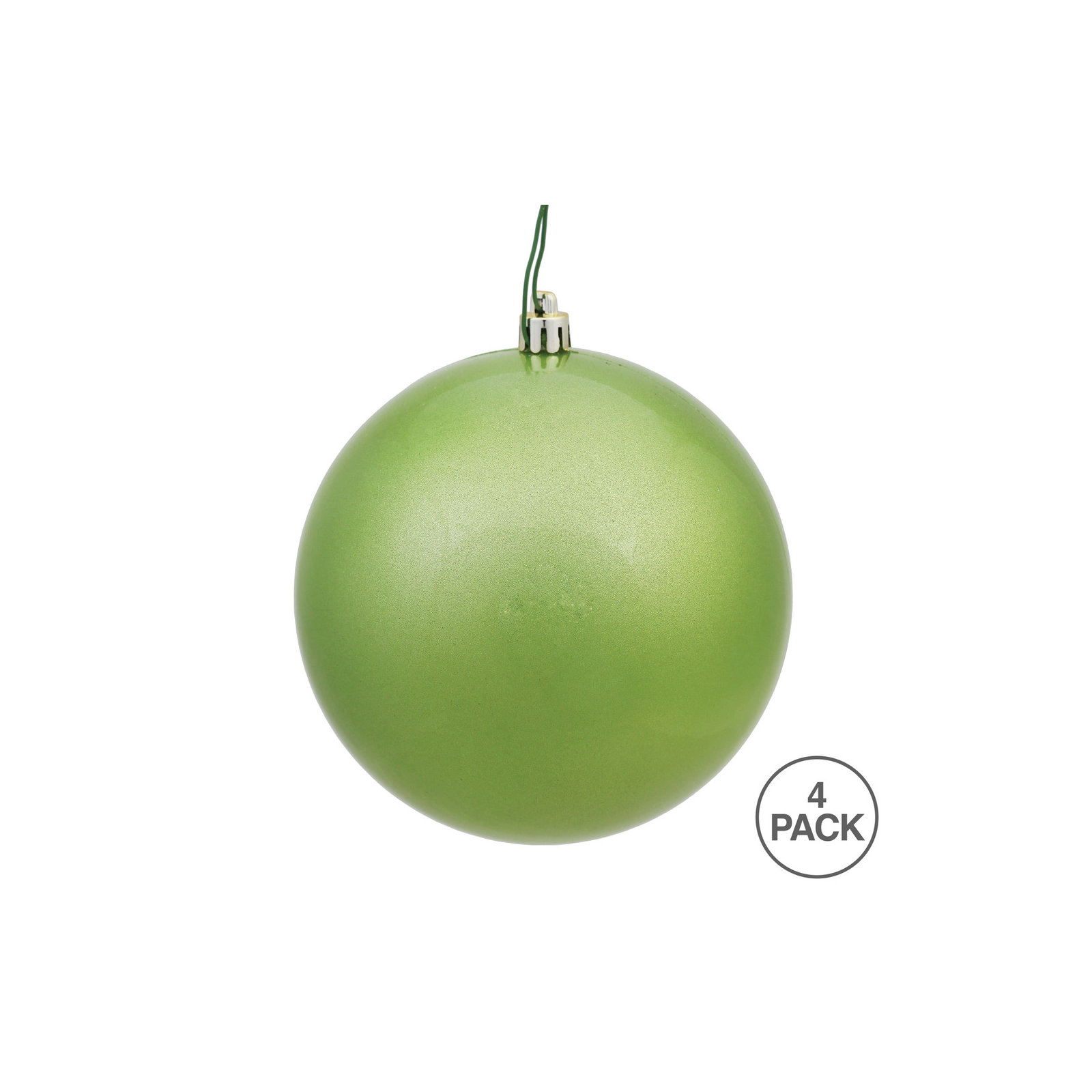 Christmas Ball Ornament, 4.75" H x 4.75" W x 4.75" D, Candy Celadon