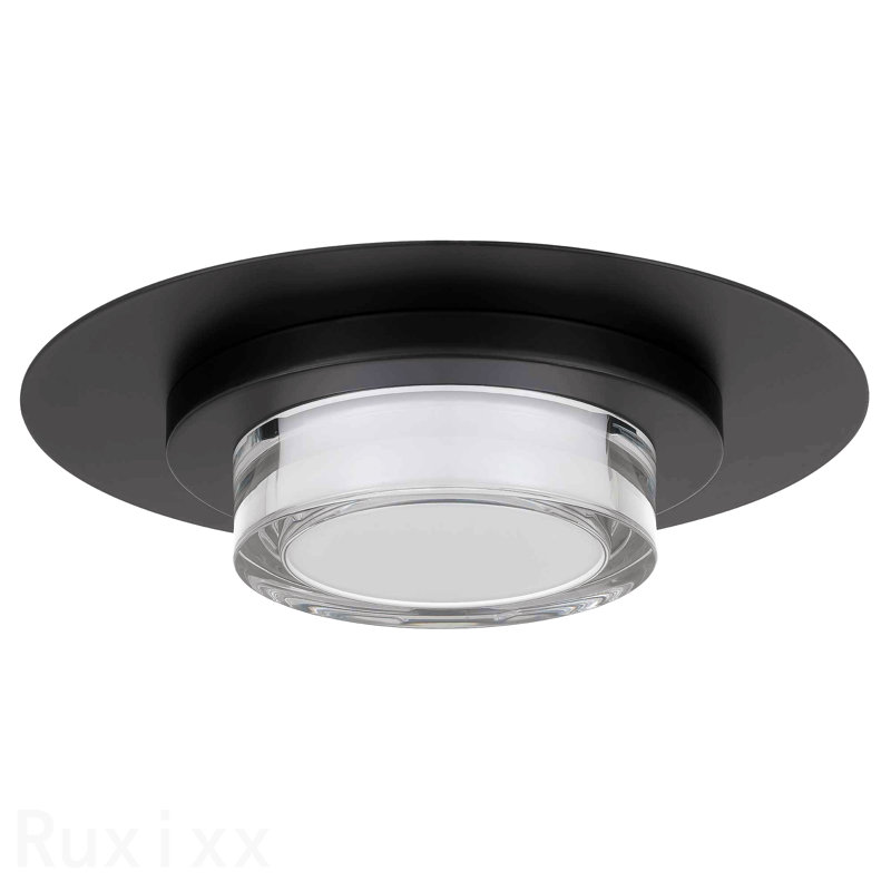 Plafonnier encastré à DEL 12 po, H 2,75 po x l 12 po x P 12 po, Noir